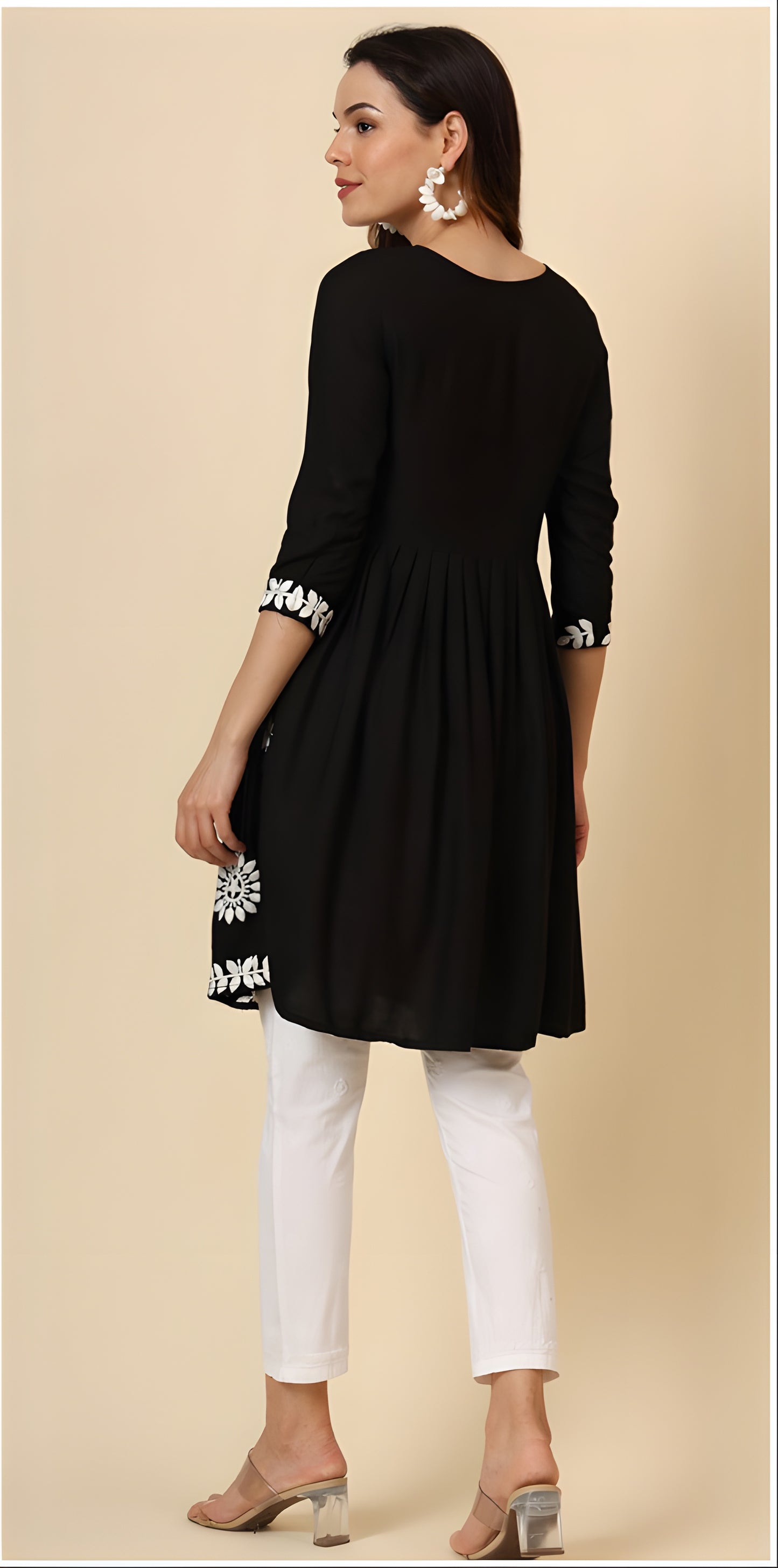 Thread Work Rayon Casual Kurti