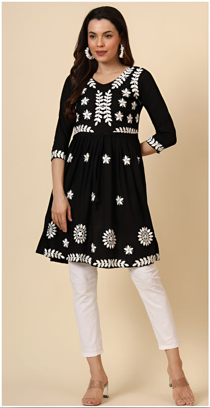 Thread Work Rayon Casual Kurti