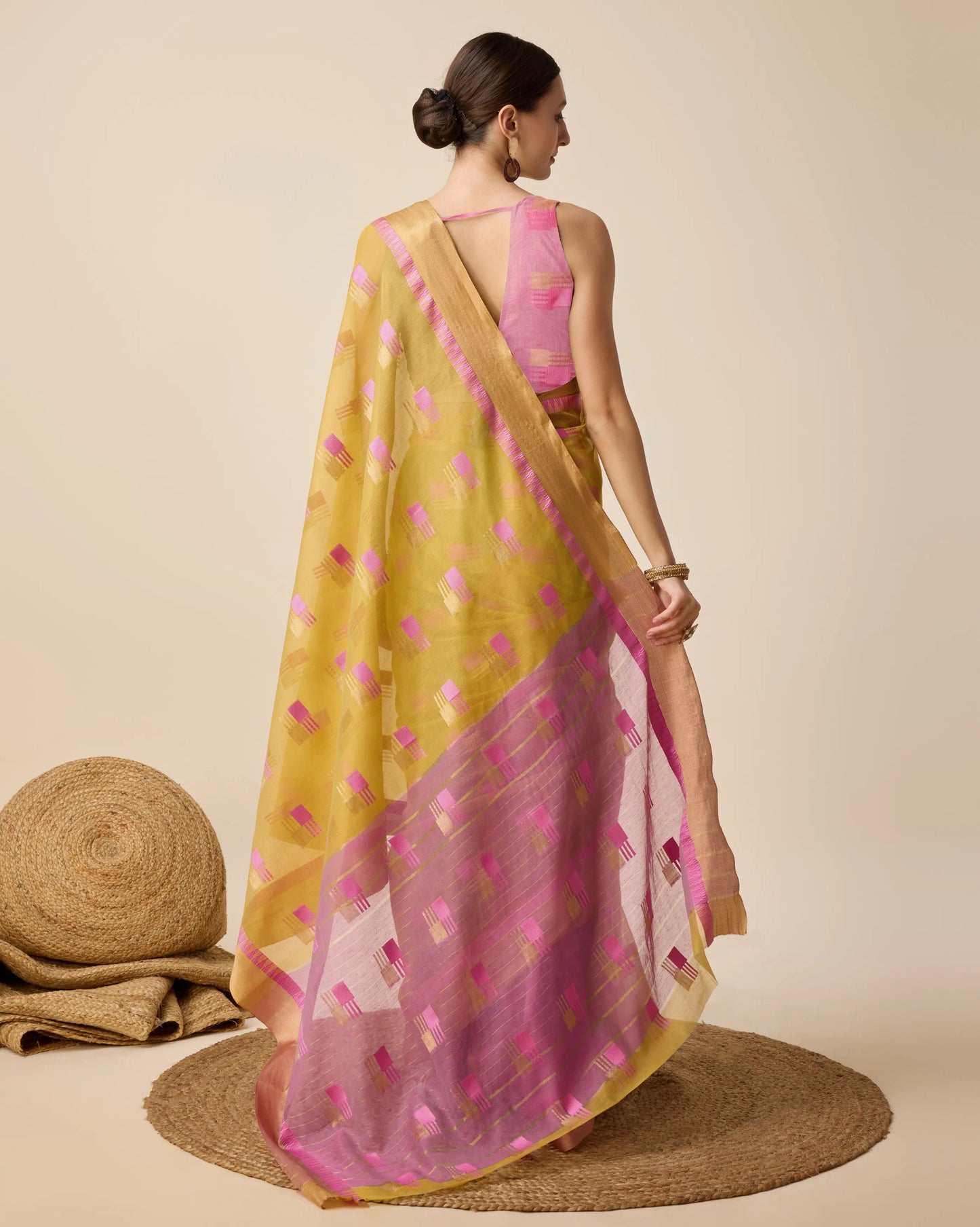 Woven Design Zari Silk Cotton Designer Kota Saree