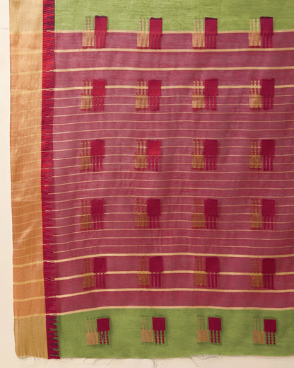 Woven Zari Silk Cotton Designer Kota Saree