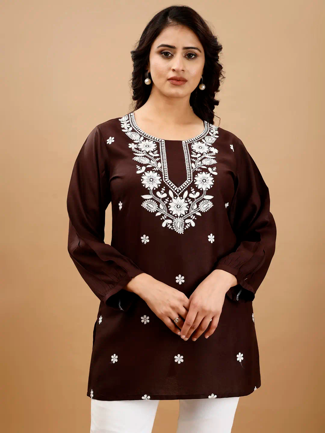 Casual Wear Embroidery Work Readymade Kurti