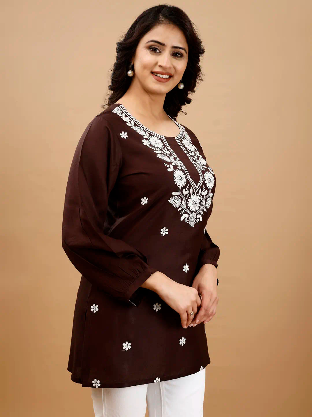 Casual Wear Embroidery Work Readymade Kurti