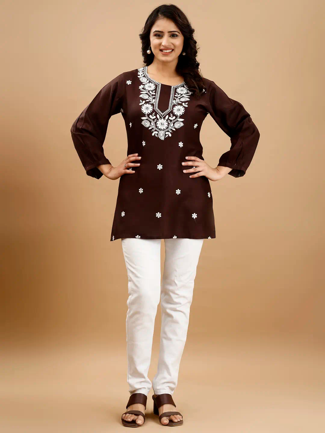 Casual Wear Embroidery Work Readymade Kurti