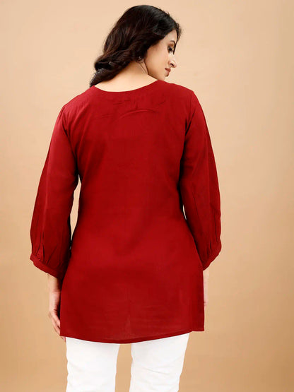 Casual Wear Embroidery Work Readymade Kurti