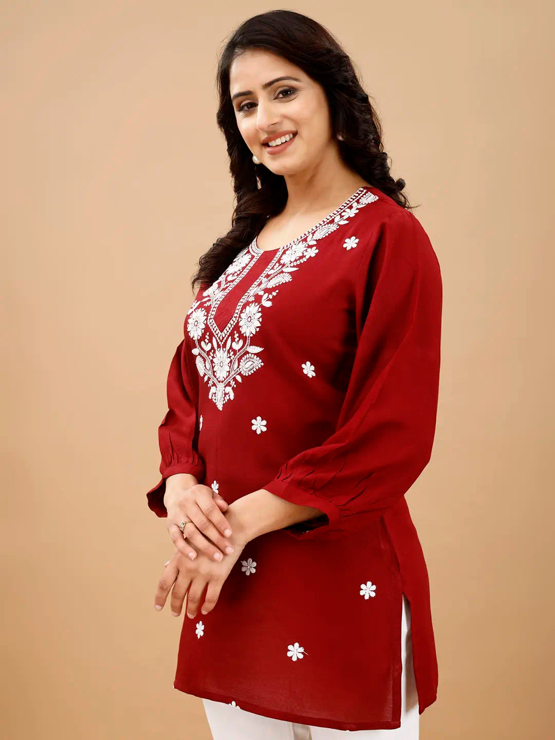 Casual Wear Embroidery Work Readymade Kurti