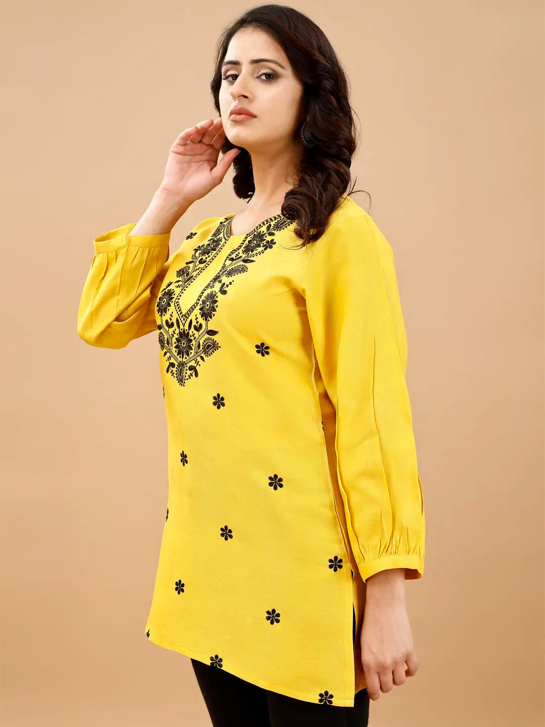 Embroidery Work Readymade Casual Wear Kurti