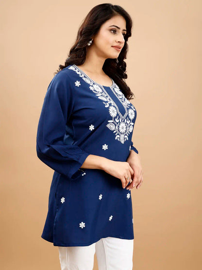 Embroidery Work Readymade Casual Wear Kurti