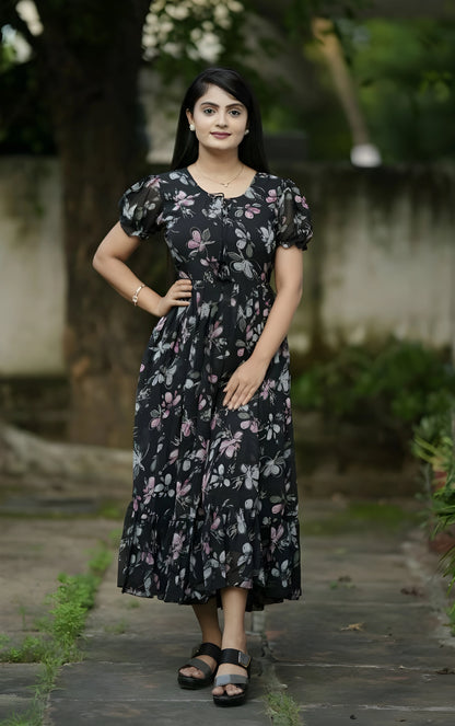 Georgette Printed Frock Style Kurti