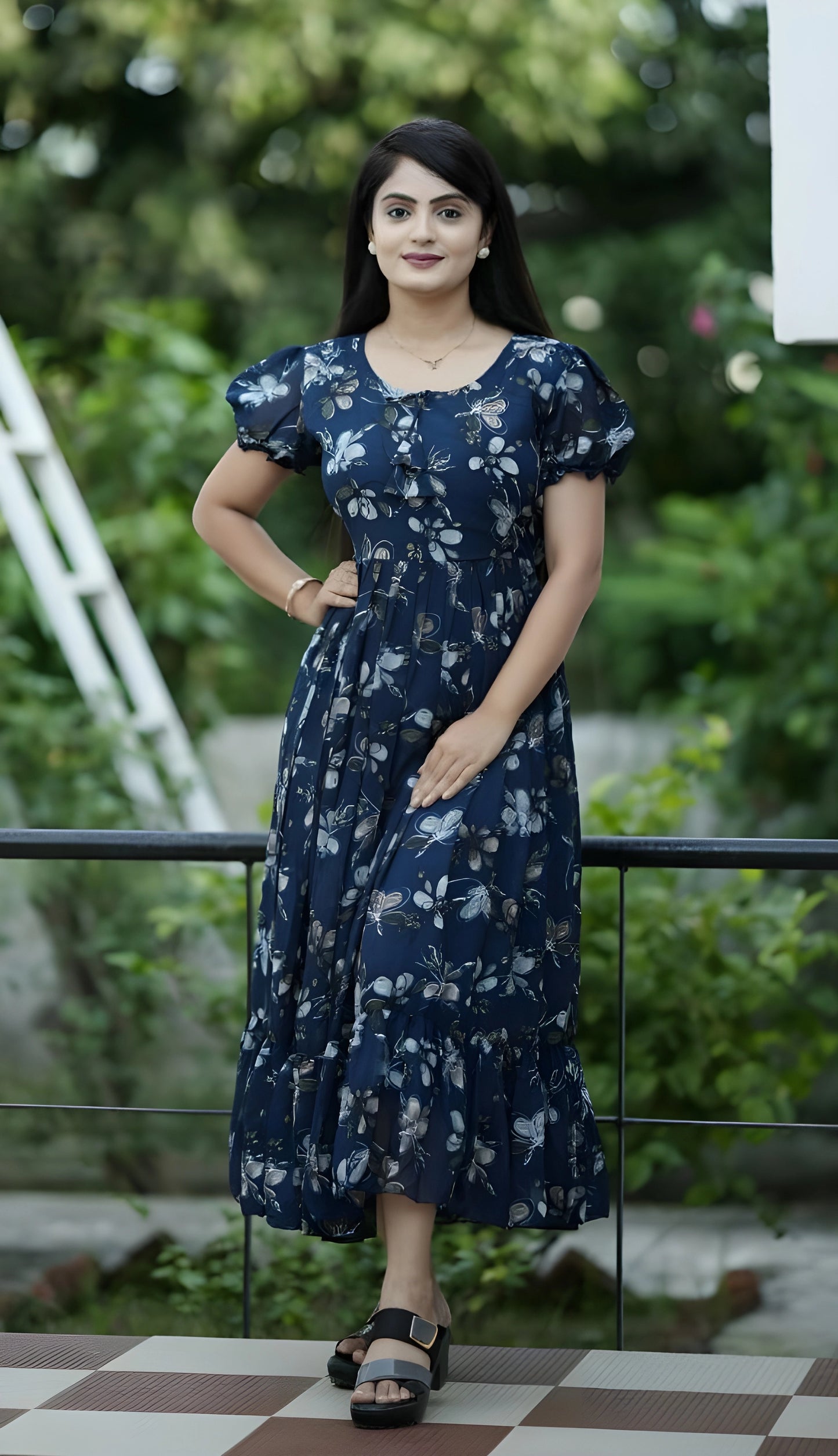 Georgette Printed Frock Style Kurti