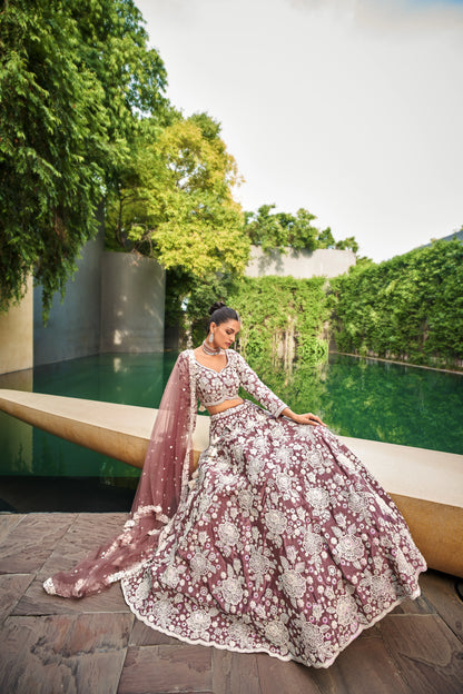 Sequins Work Wedding Wear Lehenga Choli