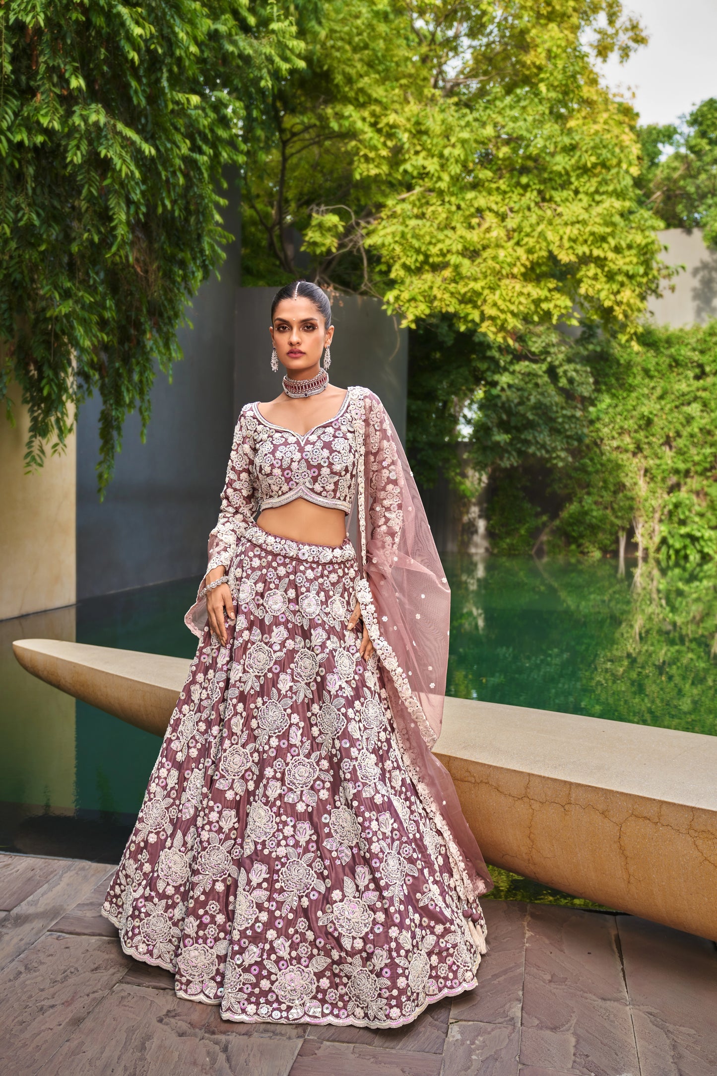 Sequins Work Wedding Wear Lehenga Choli