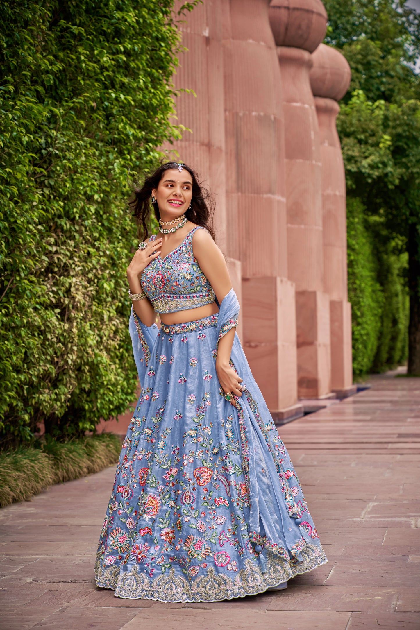 Sequins Work Wedding Wear Lehenga Choli