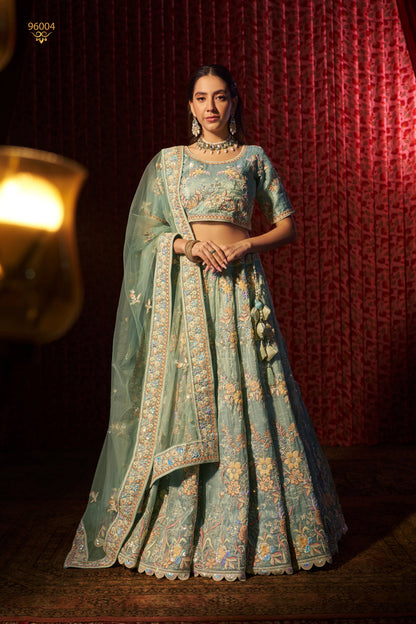 Silk Lehenga Choli For Weeding - 15027