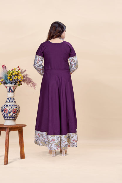 Rayon Printed Readymade Casual Gown -15031