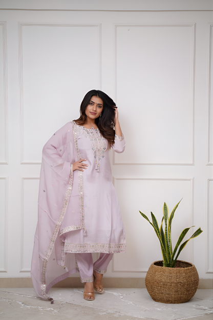 Women Ethnic Wear Embroidery Straight Kurta Set