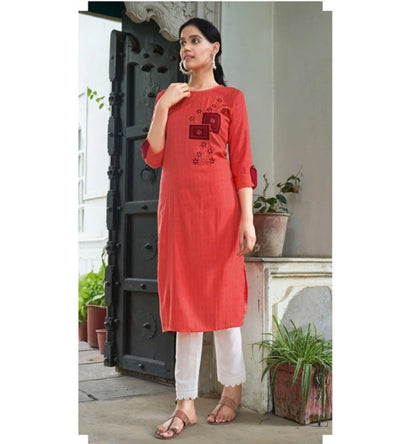 Fancy Italian Rayon Hand Work Kurtis