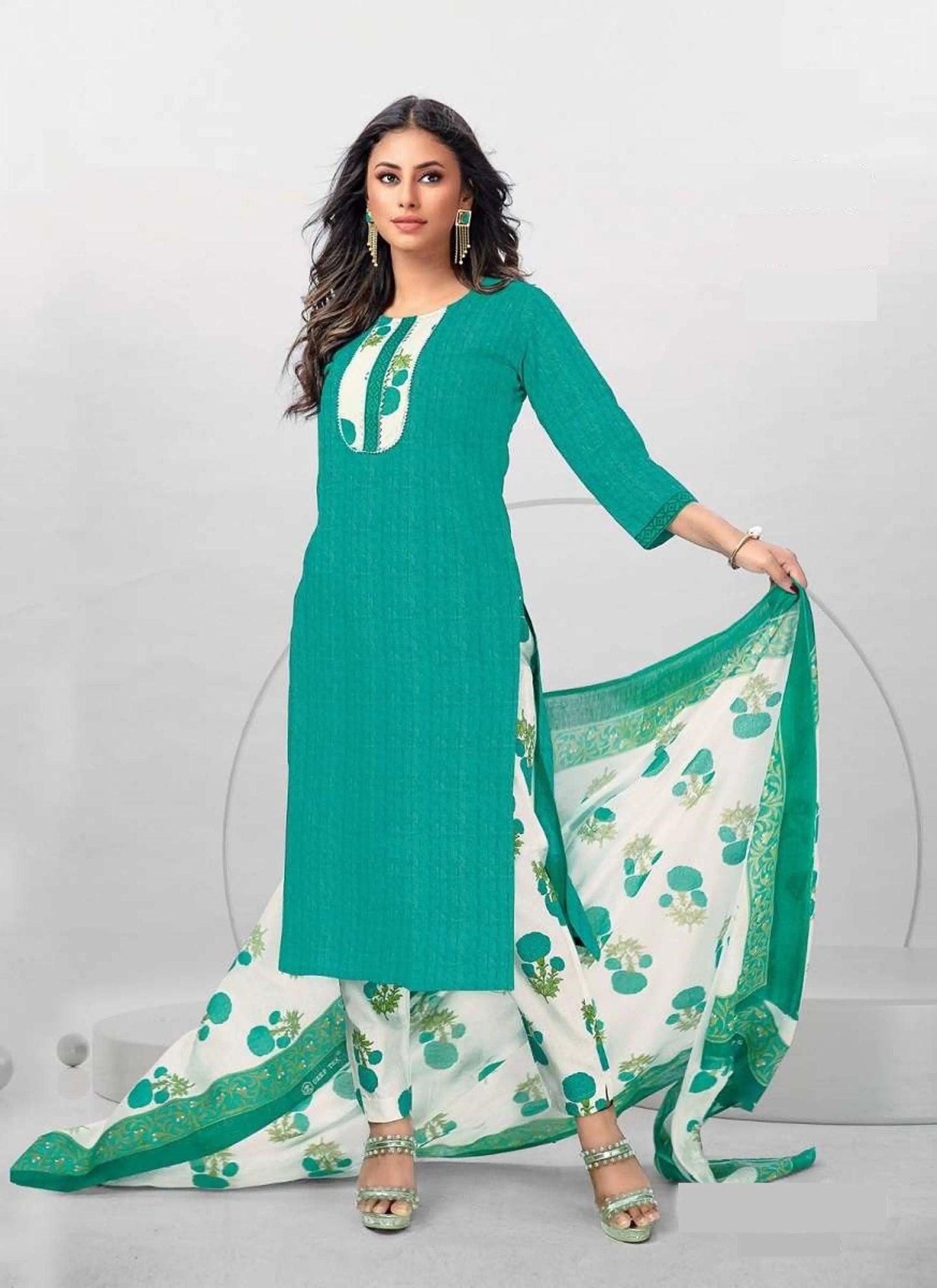 Pure Cotton Kurti Set with Dupatta L-Size Pant with Pocket