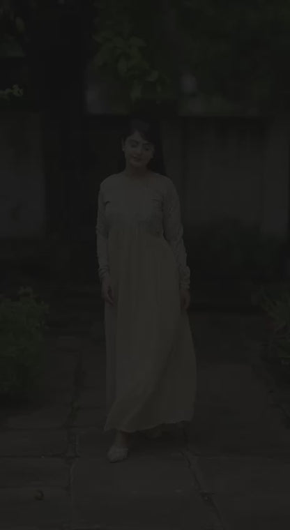 Crepe & Georgette Weaving OutWear Long dress