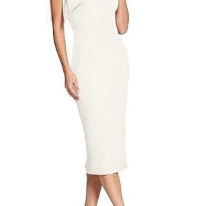 Dress the Population Women's Naomi Longsleeve Jersey Knit Twist Long Maxi Gown Dress