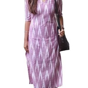 GoSriKi Women's Cotton Ikat Print Kurta Set | Soft Fabric | Stylish Ethnic Suit