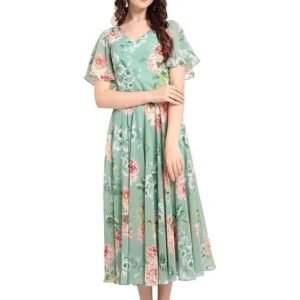 Rare Women's Georgette A-Line Knee-Long Dress