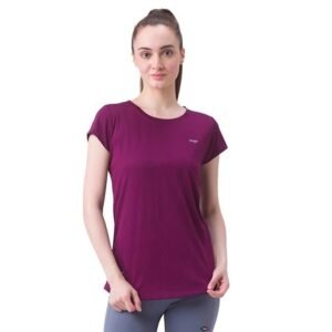 berge' Ladies Polyester Dry Fit Textured Western Shirts & Tshirts for Women, Quick Drying & Breathable Fabric, Gym Wear Tees & Workout Tops|Half Sleeve T-Shirt|Running Tshirts