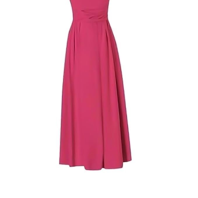 THE STYLE SUTRA Women Sling Dress Clothes Summer Fashion Sleeveless for Beach Vacation Party M Rose Red