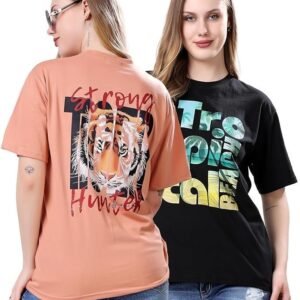 London Hills Women's Cotton Oversized Fit T-Shirt