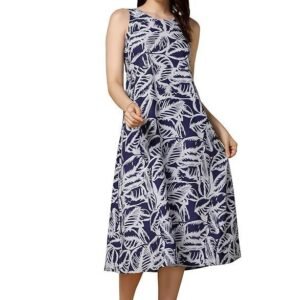 Fashion Dream Women’s Cotton Blend Printed Calf Length Dress|Printed Dress|Midi Dress|A-line Dress|Printed Calf Length Dress