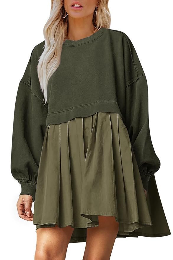 Dokuritu Women's Maxi Dress Flutter Sleeves Ruffle Hem A-line Dress High Waist Dresses V Neck Summer Casual Flowy Long Dress