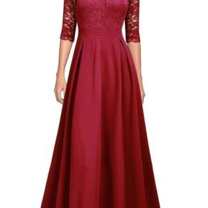 REPHYLLIS Women's Halter Lace Tie Formal Bridesmaid Wedding Long Dress