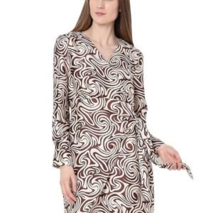 VERO MODA Women's Polyester Wrap Mini Dress