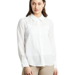 Symbol Premium Women's Solid Desk-to-Dinner' Soft Formal Shirt (Button Down | Regular Fit)