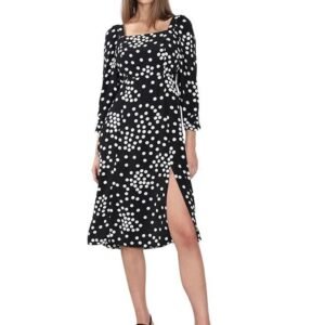VERO MODA Women's Rayon A-Line Midi Dress