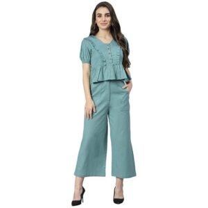 DEEBACO Women's Relaxed Fit|Cotton Cord Set for Women Western Suit|Suit Set|Two Piece Dress for Women Western|Dress for Women|Coord Sets|Two Piece Outfits Dress for Girls