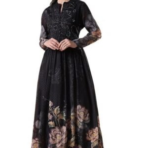 SHOWOFF Women's Cotton Anarkali Maxi Dress