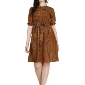 OM SAI LATEST CREATION Women's Rayon Mini Dress