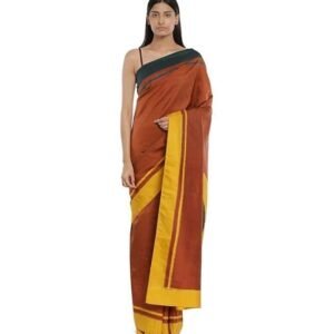 Satya Paul Women's Woven Silk Saree With Blouse Piece