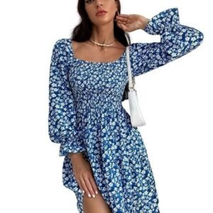 Sheetal Associates Women Casual Regular Sleeves Crepe Printed Fit and Flare Dress