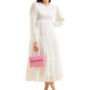 KG FASHION Women's Georgette Long Sleeve Round Neck All Over Maxi Length Anarkali Stitched Gown for Girls.