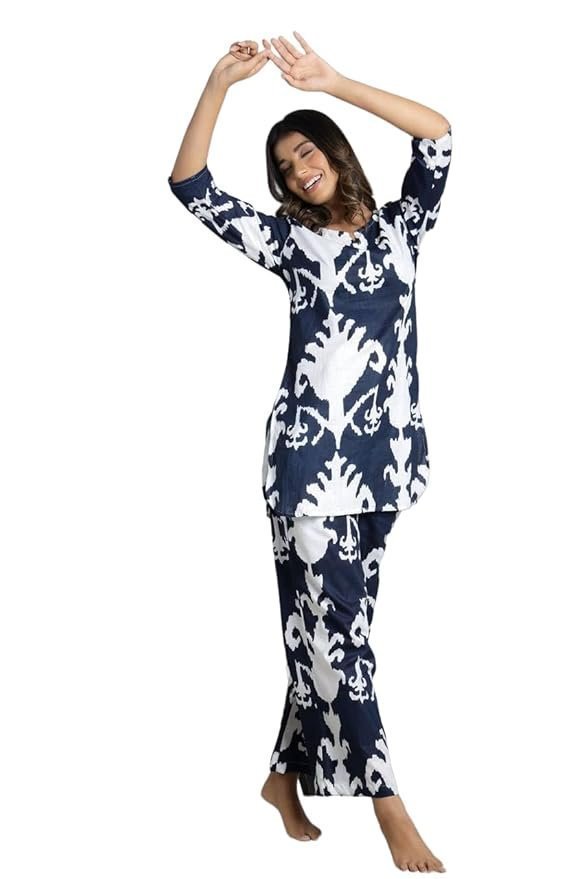 EVANTA Women's Cotton Straight Floral Printed Co-Ord Set (Shinisha Co-rd Set)