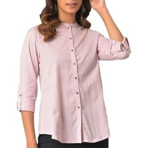 W for Woman Women's Regular Fit Button Down Western Top