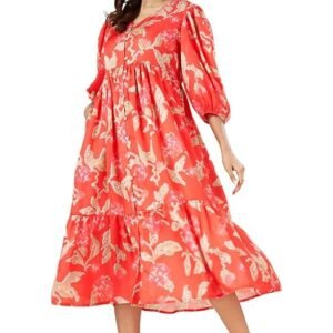 Akkriti by Pantaloons Women’s Fit and Flare Calf Length Poly Satin-80-85Gsm Classic Below Hip D