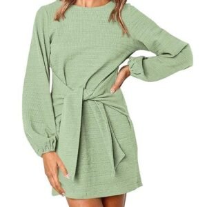 PRETTYGARDEN Women's 2018 Casual Short Sleeve Party Bodycon Sheath Belted Dress with Pockets