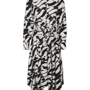 VERO MODA Women's Rayon Fit and Flare Midi Dress