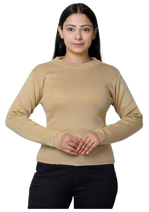Women Super Warm Wool Solid Sweater for Winter